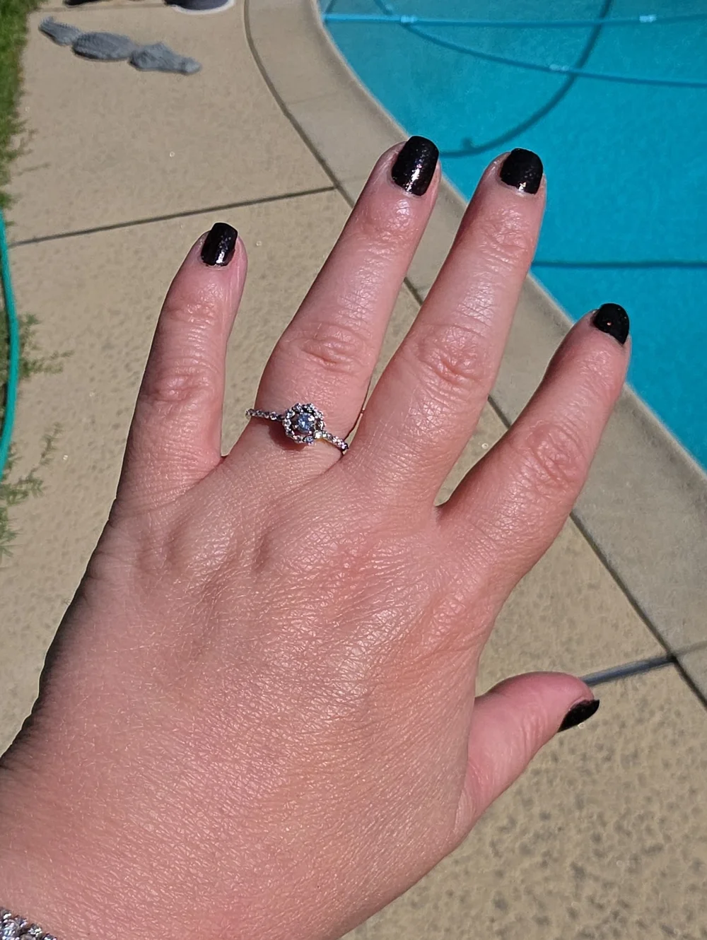 Kay Jewlers dainty 10k White Gold Diamond Engagement Ring